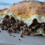 HFI lasagne recipe baked with golden cheese topping