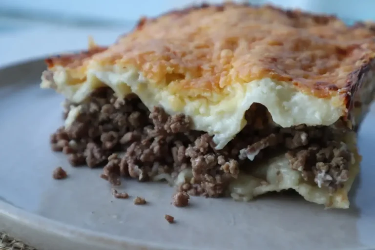 HFI lasagne recipe baked with golden cheese topping