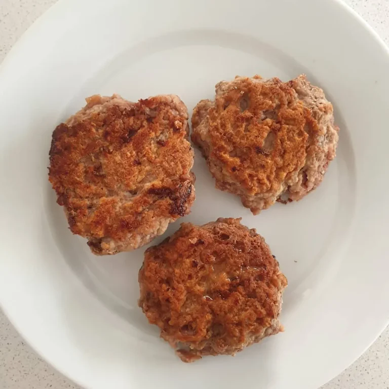 Delicious cooked HFI beef rissoles recipe for fructose-free meal