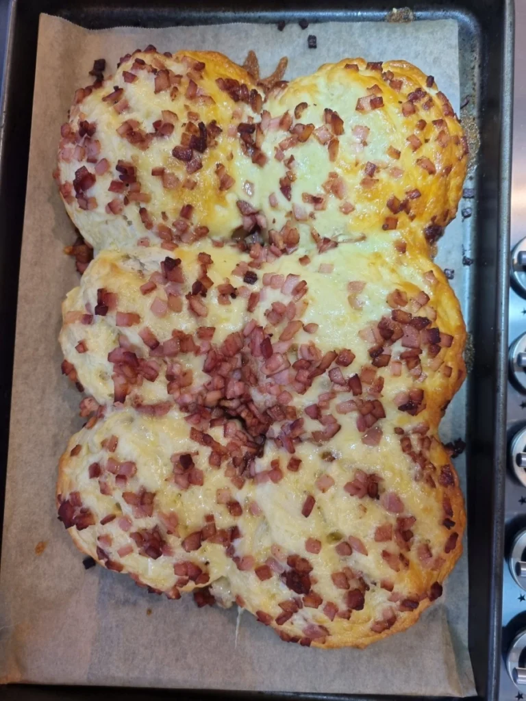 HFI cheese and bacon rolls recipe fructose-free savoury snack